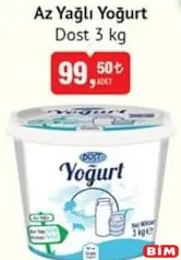 DOST AZ YAĞLI YOĞURT 3 KG fiyat ve kampanya bilgisi